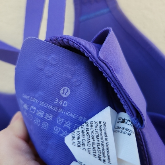 5/$100 SALE -  lululemon Air Support Bra Lavender Fog - Picture 7 of 8